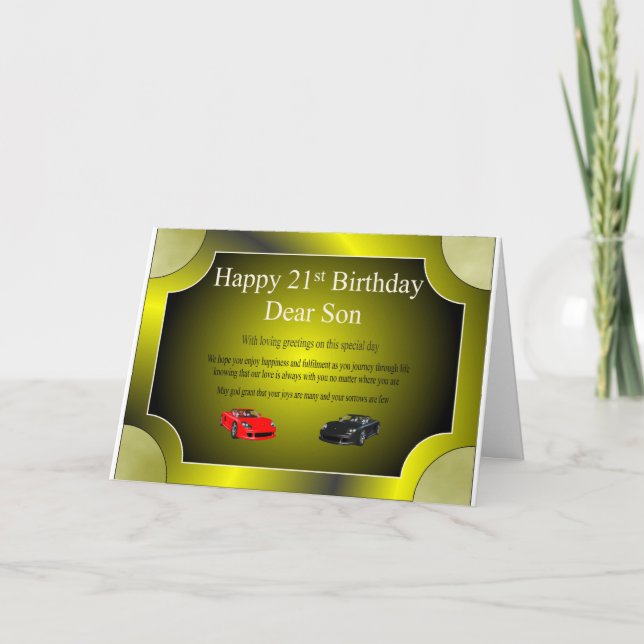 21st Birthday Card (Son) (Front)