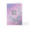 21st Birthday card with diamond stars