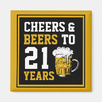 21st Birthday Cheers & Beers to 21 Years