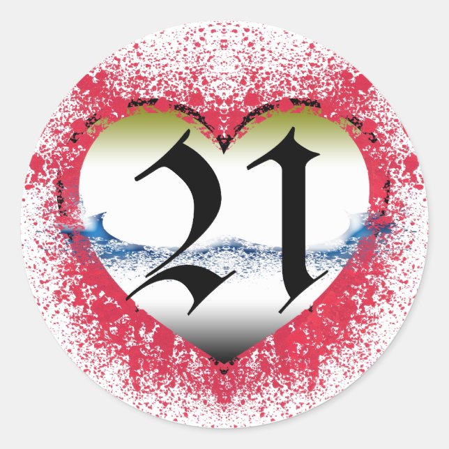 21st Birthday Classic Round Sticker (Front)