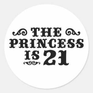 21st Birthday Classic Round Sticker