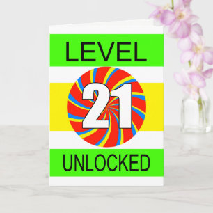 21st Birthday Computer Gamer Card