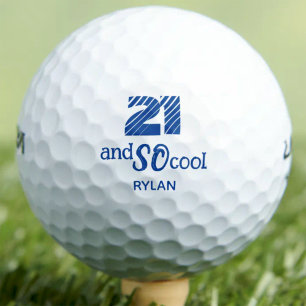 21st Birthday Cousin Gift – Blue Cool 21 Years Golf Balls