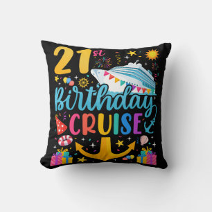 21st Birthday Cruise B-Day Party Cushion