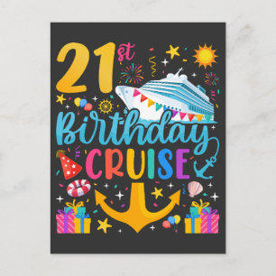 21st Birthday Cruise B-Day Party Postcard
