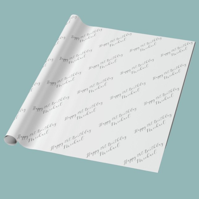 21st Birthday Customisable Gift Wrapping Paper (Creator Uploaded)