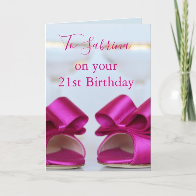 21st Birthday Cute Heels Card (Front)