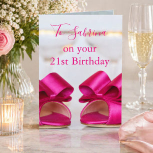 21st Birthday Cute Heels Card