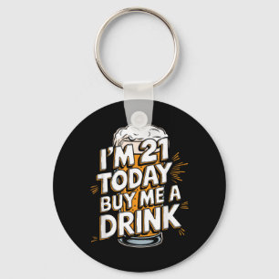21st Birthday Drinking Legal Age Beer Lover Hood Key Ring