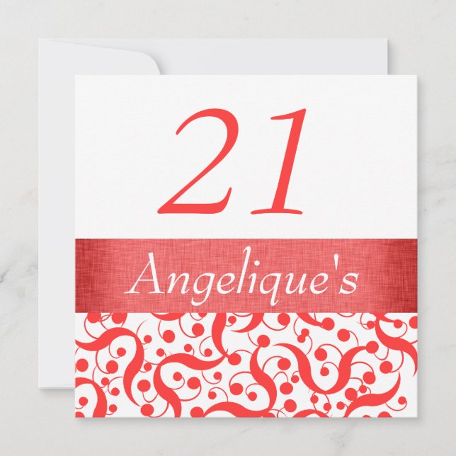 21st birthday elegant any age celebration invitation (Front)