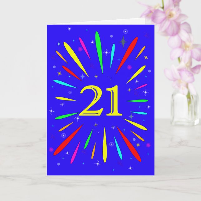 21st Birthday Explosion Card (Orchid)