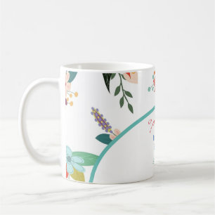21st Birthday Floral Colourful Simple Coffee Mug