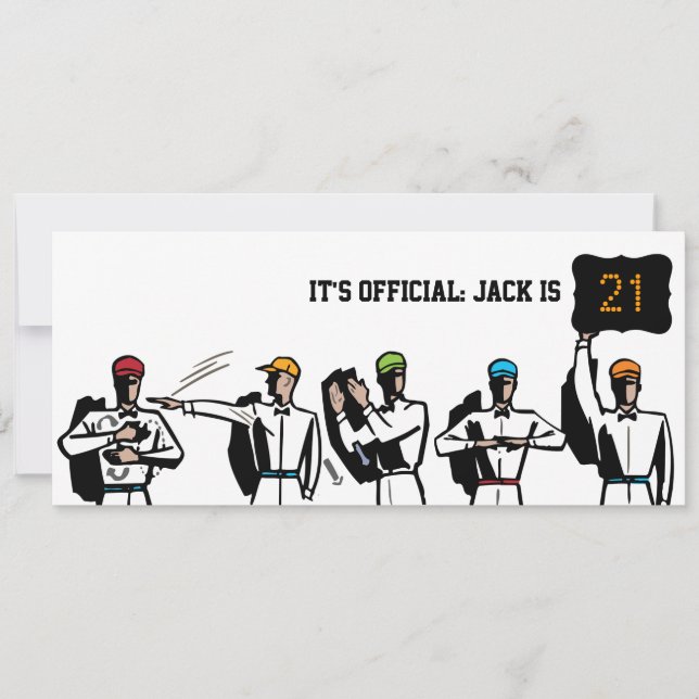 21st Birthday Football Party Invitation - Official (Front)