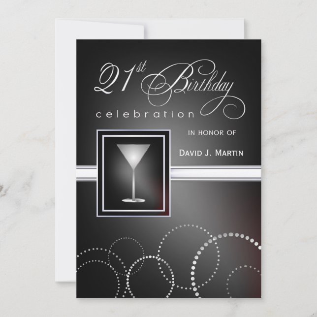 21st Birthday - Formal Party Invitations (Front)