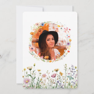 21st Birthday Garden Floral Wild Meadow Photo Invitation