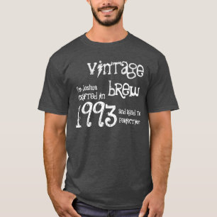 21st Birthday Gift 1993 Vintage Brew Charcoal Grey T-Shirt