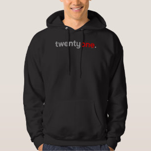 21st Birthday Gift Ideas for Him Men Red Twentyone Hoodie