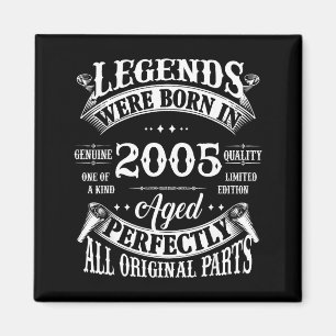 21st Birthday Gift Legend Born In 2005 21 For Year Magnet