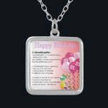 21st Birthday Granddaughter Poem Silver Plated Necklace<br><div class="desc">A great gift for a granddaughter on her 21st birthday</div>