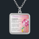 21st Birthday Granddaughter Poem Silver Plated Necklace<br><div class="desc">A great gift for a granddaughter on her 21st birthday</div>