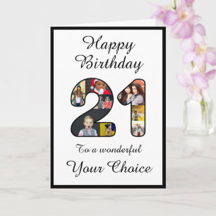 21st Birthday Happy 21 Custom Photo Text Template