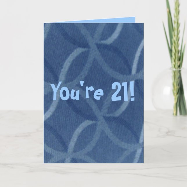21st Birthday Humour Greeting Card (Front)