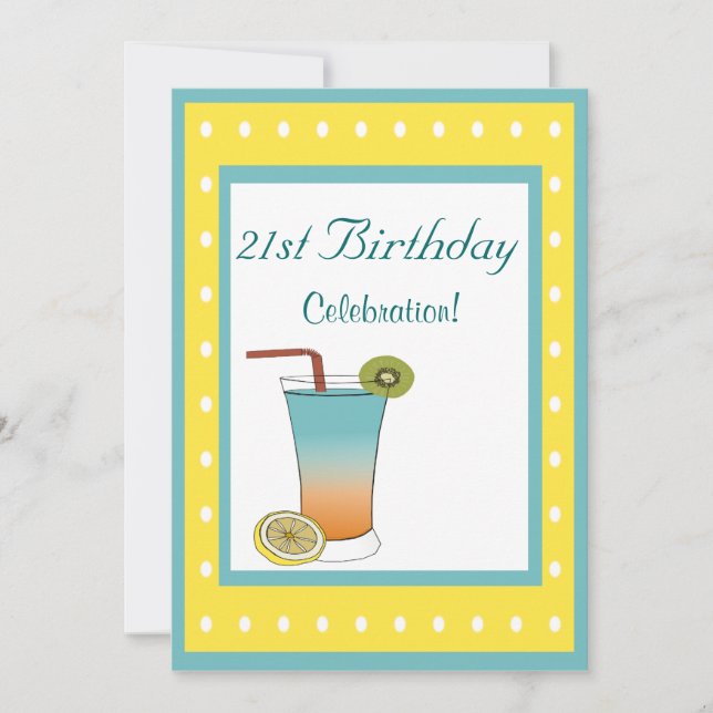 21st Birthday Invitation (Front)