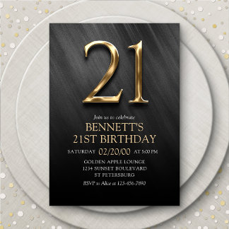 21st Birthday Invitation