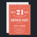 21st Birthday Invitation Orange and White<br><div class="desc">21st Birthday Invitation Orange and White Typography. Orange and White Background. Adult Birthday. Male Men or Women Birthday. Kids Boy or Girl Lady Teen Teenage Bday Invite. 13th 15th 16th 18th 20th 21st 30th 40th 50th 60th 70th 80th 90th 100th. Any Age. For further customisation, please click the "Customise it"...</div>