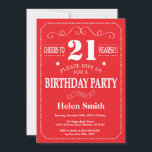 21st Birthday Invitation Red and White<br><div class="desc">21st Birthday Invitation Red and White Typography. Red and White Background. Adult Birthday. Male Men or Women Birthday. Kids Boy or Girl Lady Teen Teenage Bday Invite. 13th 15th 16th 18th 20th 21st 30th 40th 50th 60th 70th 80th 90th 100th. Any Age. For further customisation, please click the "Customise it"...</div>