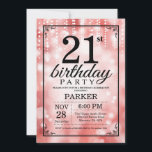 21st Birthday Invitation Red Glitter<br><div class="desc">21st Birthday Invitation with Red String Lights with Red Glitter Background. Red Birthday. Adult Birthday. Men or Women Bday Invite. 13th 15th 16th 18th 20th 21st 30th 40th 50th 60th 70th 80th 90th 100th, Any age. For further customisation, please click the "Customise it" button and use our design tool to...</div>