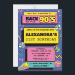 21st birthday invitations 90s Party hip hop<br><div class="desc">21st birthday invitations 90s Party hip hop</div>