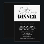 21st birthday invitations Birthday Dinner Black<br><div class="desc">21st birthday invitations Birthday Dinner Black</div>