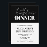 21st birthday invitations Birthday Dinner Elegant<br><div class="desc">21st birthday invitations Birthday Dinner Elegant</div>