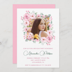 21st birthday invitations Photo Boho Elegant
