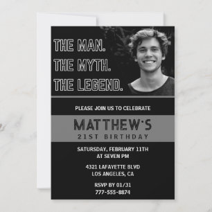 21st birthday invitations The Man The Legend