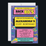 21st birthday invitations Throwback Party, 80s<br><div class="desc">21st birthday invitations Throwback Party,  80s</div>