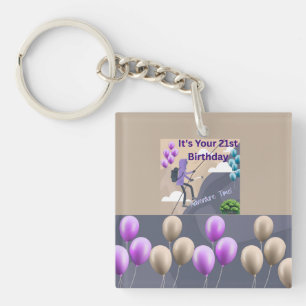 21st Birthday Key Ring