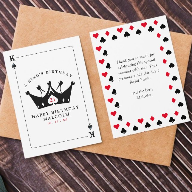 21st Birthday King of Spades Casino Poker Card (21st Birthday King of Spades Casino Poker Card
)