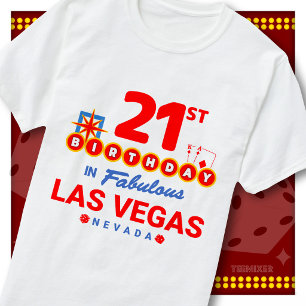 21st Birthday Las Vegas Welcome Sign Party Squad T-Shirt