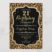 21st Birthday - Leopard Print