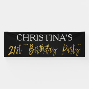21st Birthday Party Banner