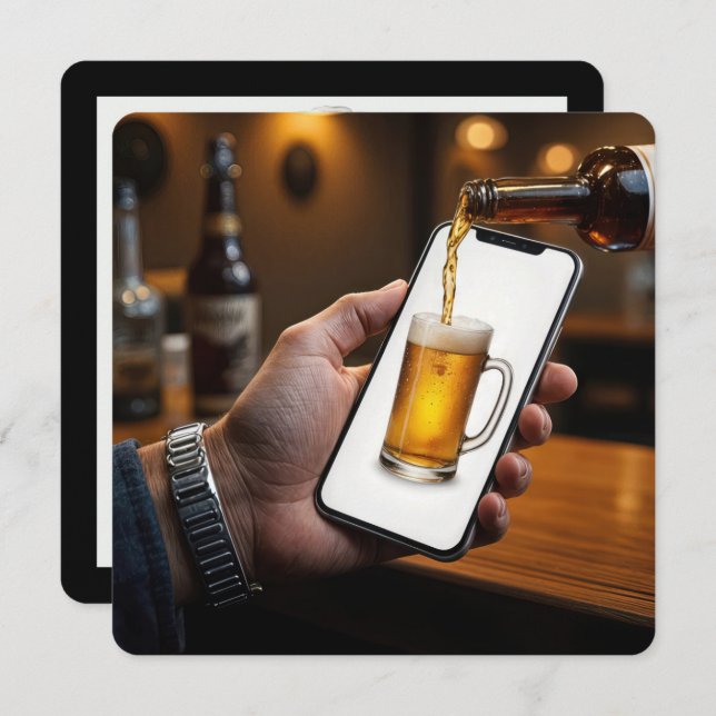 21st Birthday Party Beer Mug Invitation (Front/Back)