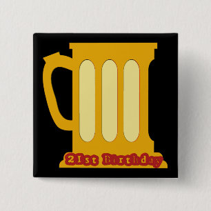 21st Birthday Party Button