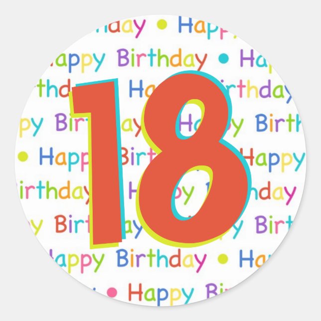 21st Birthday Party Customisable Age Napkins Classic Round Sticker (Front)