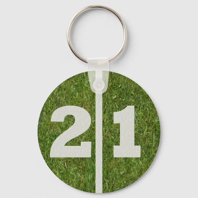 21st Birthday Party Favour Key Ring (Front)