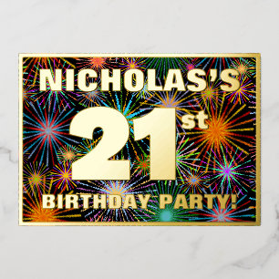 21st Birthday Party — Fun, Colourful Fireworks Loo