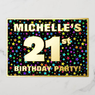 21st Birthday Party — Fun, Colourful Stars Pattern