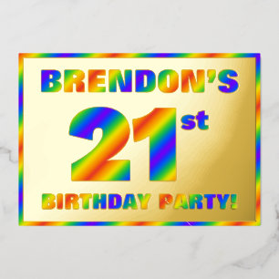 21st Birthday Party — Fun, Rainbow Spectrum “21”
