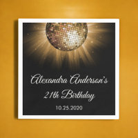 21st Birthday Party Gold Disco Ball